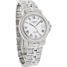 Raymond Weil Parsifal Mens White Dial Roman #'s Swiss Quartz Watch 9551-ST-00300