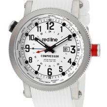 Red Line Watches Men's Compressor World Time White Dial White Textured