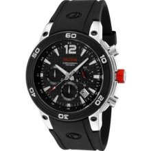 Red Line Watches Men's Mission Chronograph Black Carbon Fiber Dial Bla