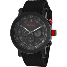 Red Line Watches Men's Compressor Black Dial Black IP Case Black Silic