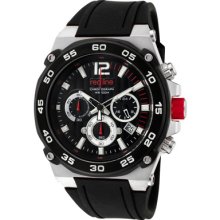 Red Line Watches Men's Activator Chronograph Black Textured Dial Black