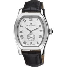 Revue Thommen Watches Men's Tonneau Silver Dial Leather Strap Automat