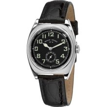 Revue Thommen Watches Women's Black Small Second Dial Leather Strap M