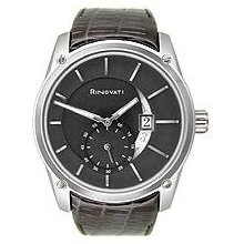 Rinovati Fashion Collection Leather Strap Black Dial Men's watch #004