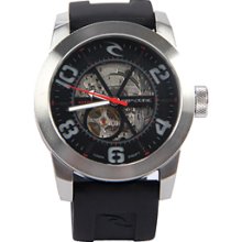 Rip Curl Guys' R1 Automatic Silicone Watch - Black