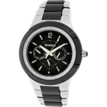 Roberto Bianci Men's Eleganza Black Ceramic & Steel Watch w/Zirco ...