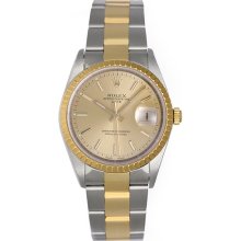 Rolex Date Men's 2-Tone Steel & Gold Watch 15223