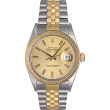 Rolex Datejust 2-Tone Steel & Gold Men's Automatic Watch 16013