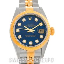Rolex Datejust Ladies Steel 18k Yellow Gold Watch 79173