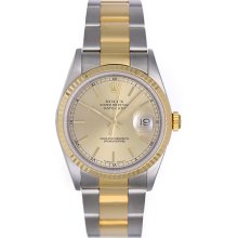 Rolex Datejust Men's 2-Tone Watch Oyster Band 16233