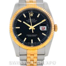 Rolex Datejust Mens Steel and 18K Yellow Gold Watch 116233