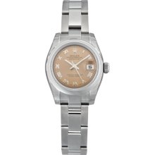 Rolex Datejust Pink Roman Dial Oyster Bracelet Ladies Watch 179160PRO