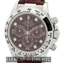 Rolex Daytona 18k White Gold Grossular Diamond Dial