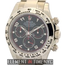 Rolex Daytona 18k White Gold Black Dial 40mm