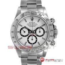 Rolex Daytona Stainless Steel White Dial 16520 40MM Model Zenith