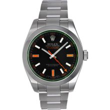 Rolex Green Milgauss Green Crystal Anniversary Model 116400V