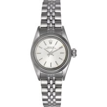 Rolex Ladies Oyster Perpetual Watch 67180 Silver Dial