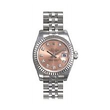 Rolex Lady Datejust Stainless Steel/White Gold Unworn Salmon Diamond Dial