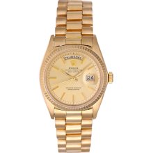 Rolex Men's 18K Gold Day-Date President Watch 1803 Champagne Dial