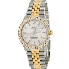 Rolex Oyster Perpetual 1002 Swiss Made Two Tone Automatic Mens Watch