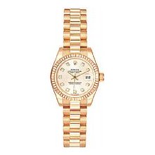 Rolex Oyster Perpetual Lady President Rose Gold Unworn Diamond Dial
