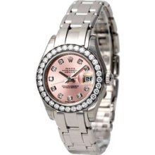 Rolex Pearlmaster White Gold Diamond Ladies Watch 80299