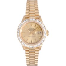 Rolex President 18k Yellow Gold Ladies Watch 69178