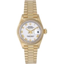 Rolex President Ladies 18k Yellow Gold Watch 69178