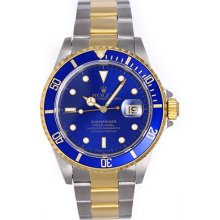 Rolex Submariner 2-Tone Steel & Gold Men's Diving Sports Watch 16613