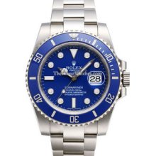 Rolex Submariner White Gold Mens Diving Watch 116619