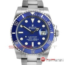 Rolex Submariner White Gold Blue Dial Ceramic Bezel 116619