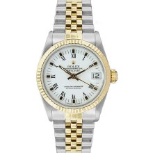 Rolex Women's Midsize Two-tone Gold Watch (Preowned)
