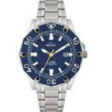 Rotary Aquaspeed Gents White Case Watch W/ Navy Blue Bezel & Dial