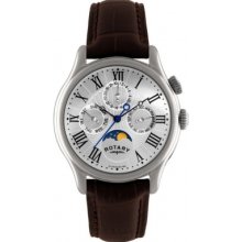 Rotary Gents Chronograph Leather Strap Gs02838/01 Watch Rrp Â£149.00