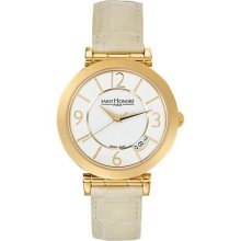 Saint Honore Women's 766011 3BBT Opera Gold PVD Ivory Leather Big ...