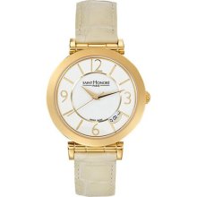 Saint Honore Women's 766011 3BBT Opera Gold PVD Ivory Leather Big ...
