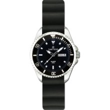 Sartego Ladies Quartz Black Dial Dive Watch Rubber Strap SPQ91-R