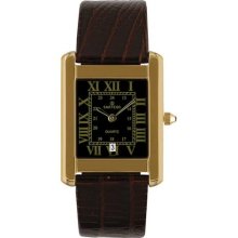 Sartego SED122R Toledo Gold Tone Dress Black Dial Strap ...