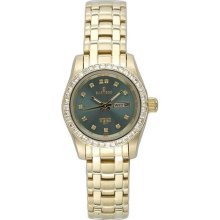 Sartego SGGN76 Gold Tone Stainless Steel Automatic Green Dial ...