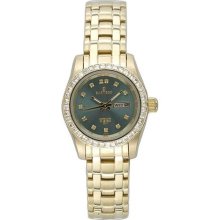 Sartego SGGN76 Gold Tone Stainless Steel Automatic Green Dial ...