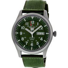 Seiko 5 Sport Automatic Khaki Green Canvas Mens Watch SNZG09