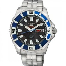 Seiko 5 Sports Automatic Divers Blue Ion-plated Bezel Mens Watch