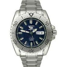 Seiko 5 Sports Snzg37 Men's Stainless Steel Blue Dial 100m Automatic Watch