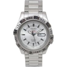 Seiko Automatic Sports Men's Watch with a Stainless Steel Bracelet and