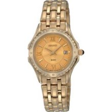 Seiko Ladies Gold Tone Stainless Steel Le Grand Sport Quartz SXDC98