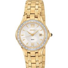 Seiko Ladies' Le Grand Sport Diamonds White Dial Gold Tone SXDA86