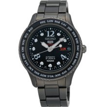 Seiko Ladies Stainless Steel Case and Bracelet Automatic Black Dial Day and Date SRP371