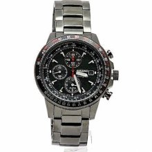 Seiko Men s SSC145 Black Chronograph Solar Analog Watch