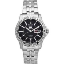 Seiko Men's 5 Sports Stainless Steel Blk Dial 100m Automatic Watch Snzj23k1