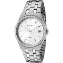 Seiko Men's Sgef11p1 Classic Stainless-steel White Dial Watch